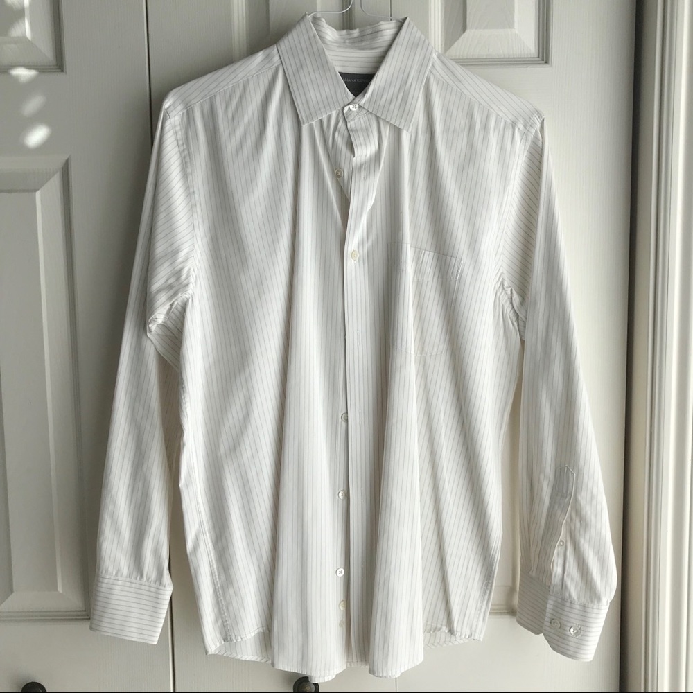 Banana Republic Stripe Dress Shirt Size M